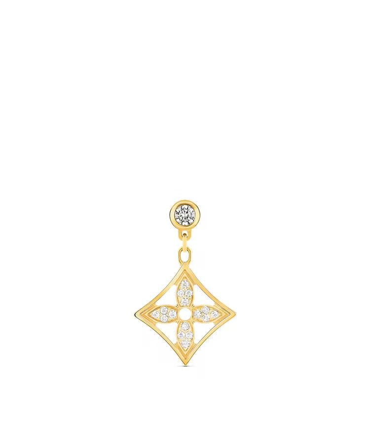 Idylle Blossom Ear Stud, Yellow Gold And Diamonds - Per Unit