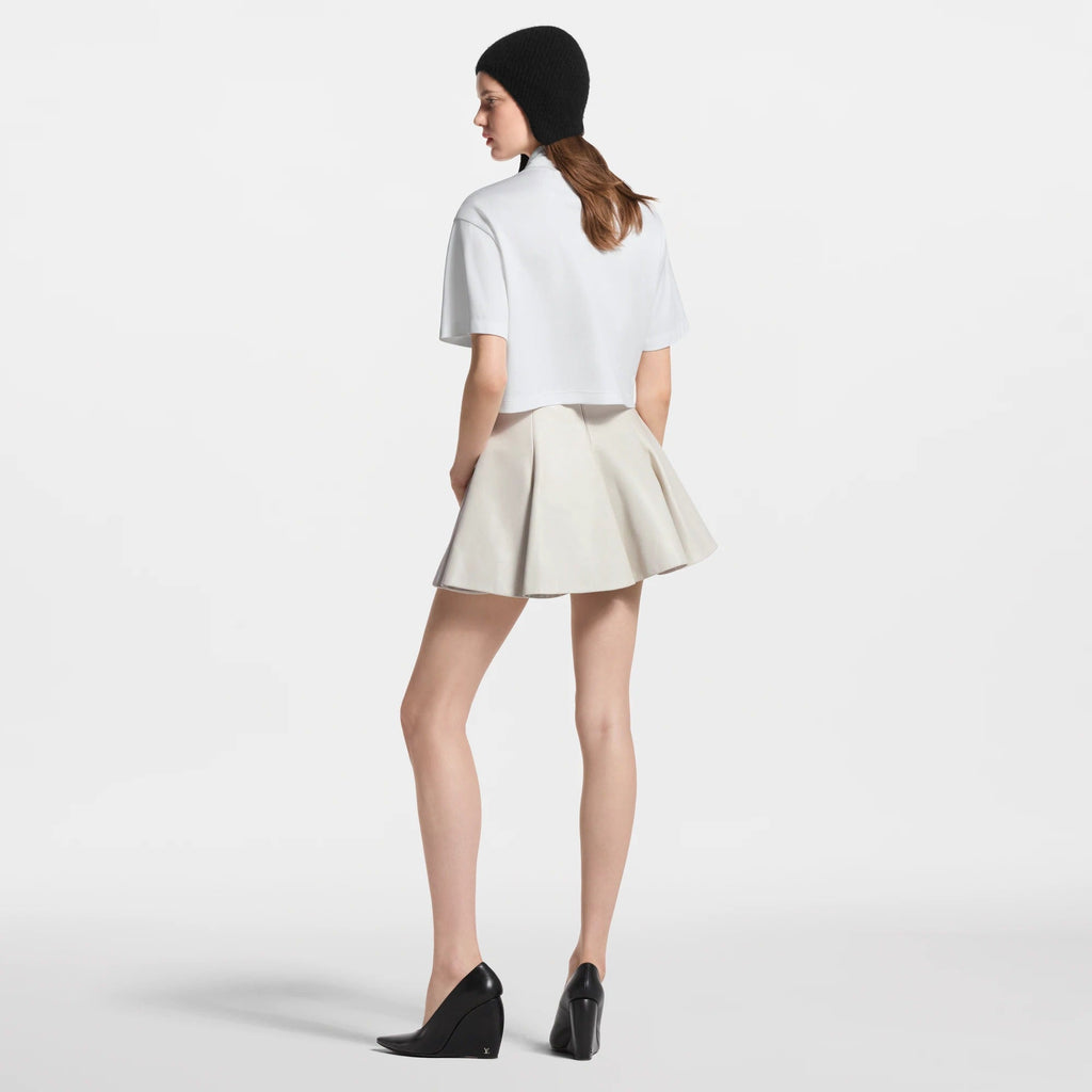 Gathered Ruffle Crop Top