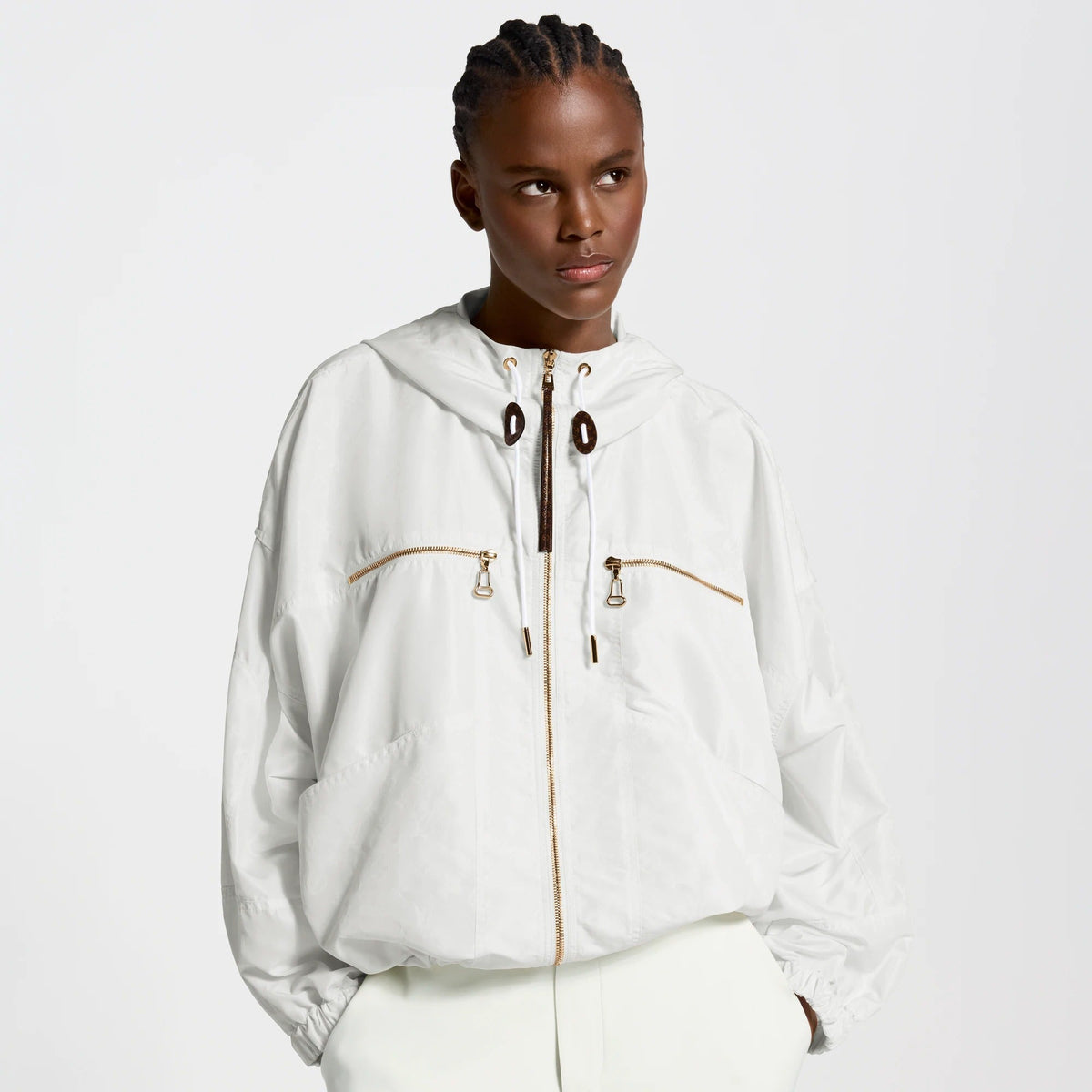 Monogram Accent Hooded Parka