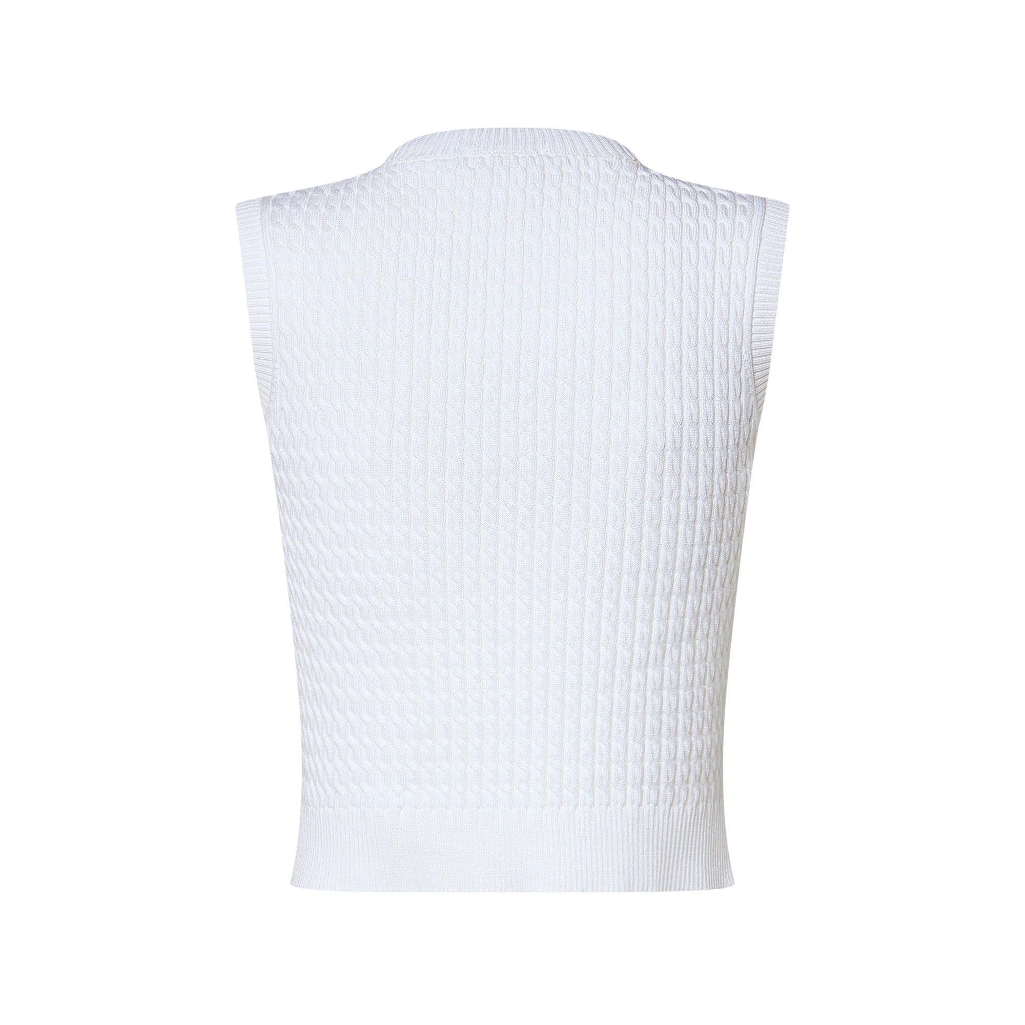 Monogram Drawstring Knit Top