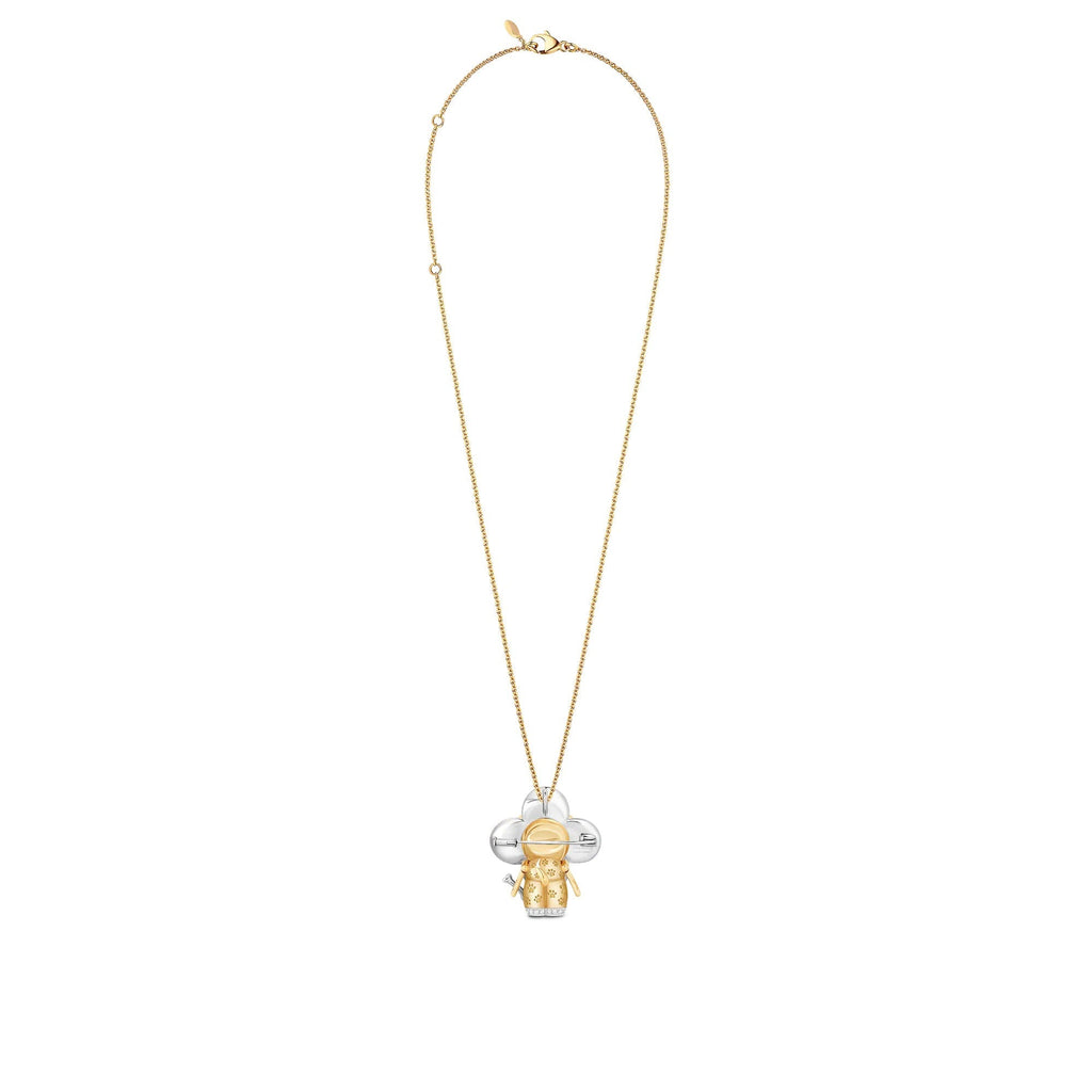 Vivienne Dog Pendant, Yellow Gold, White Gold, Lacquer, Diamonds & Colored Gemstones