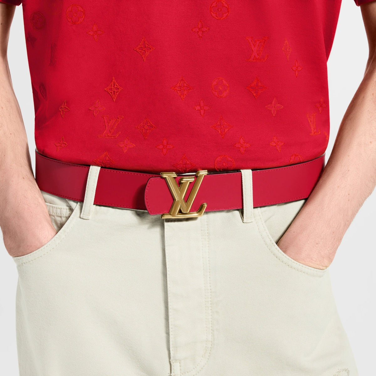 LV Dimension Monogram Grid 40mm Reversible Belt