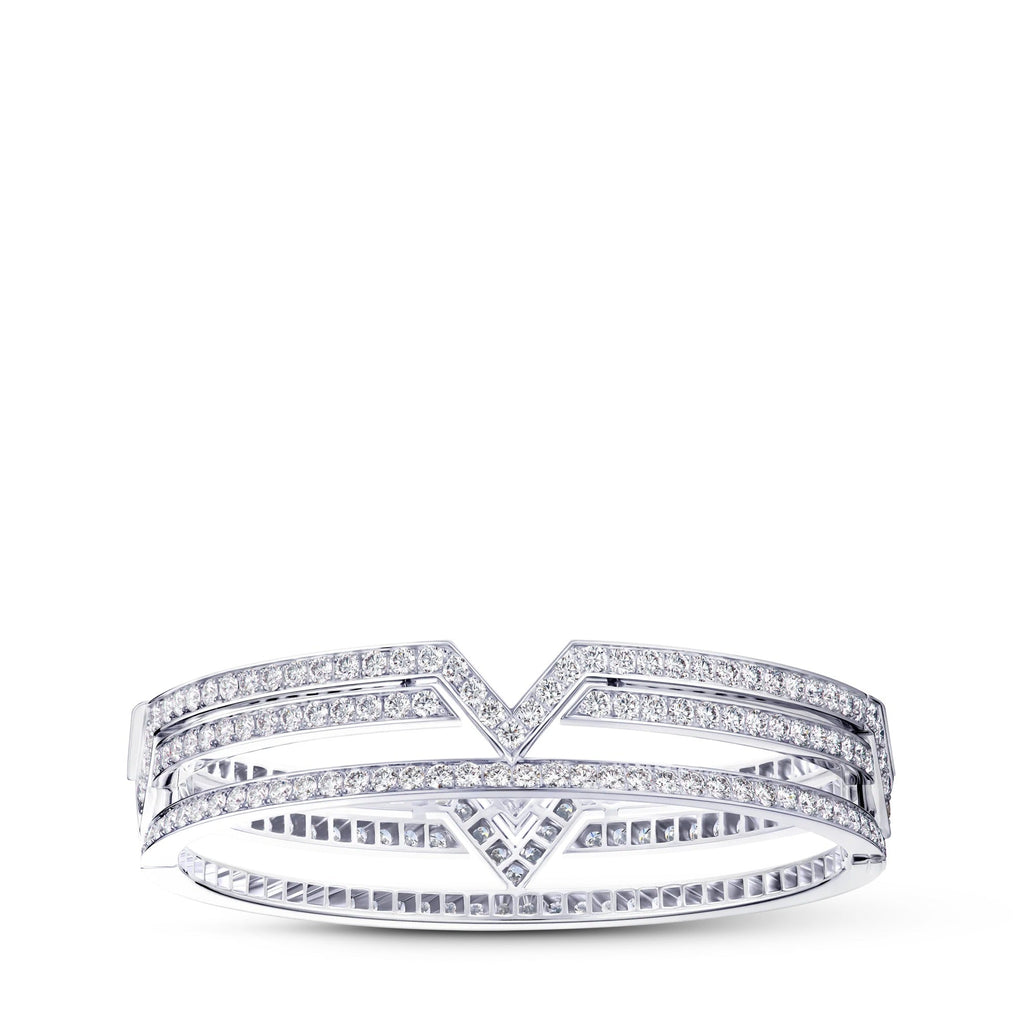 Pure V Bracelet, White Gold and Diamonds