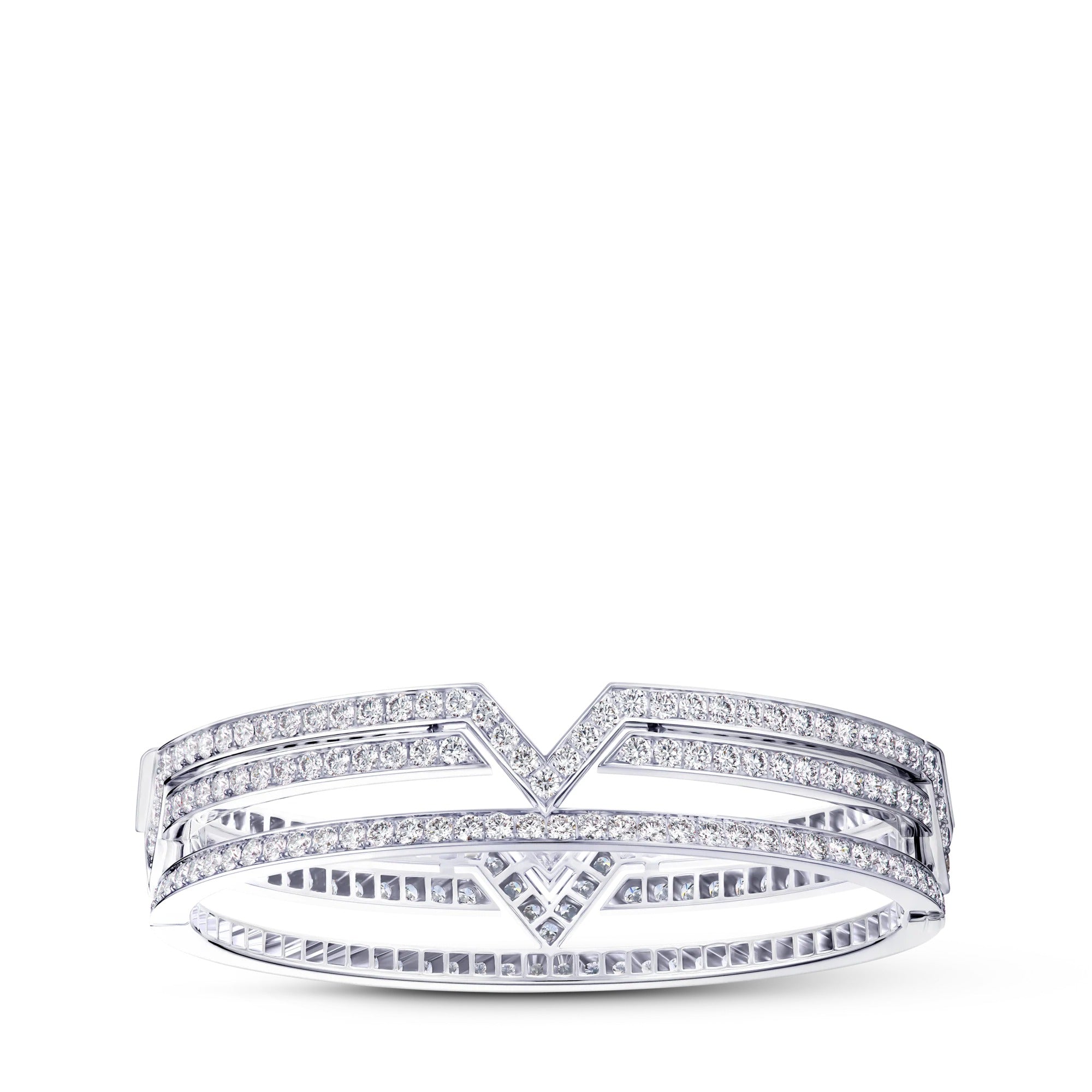 Pure V Bracelet, White Gold and Diamonds