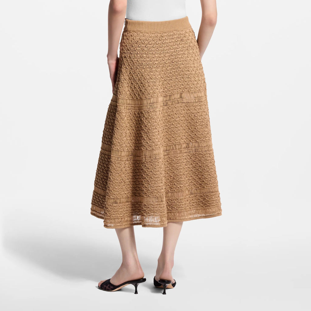 Woven-Effect Knit Skirt