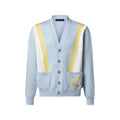 Embroidered Signature Jacquard Cardigan