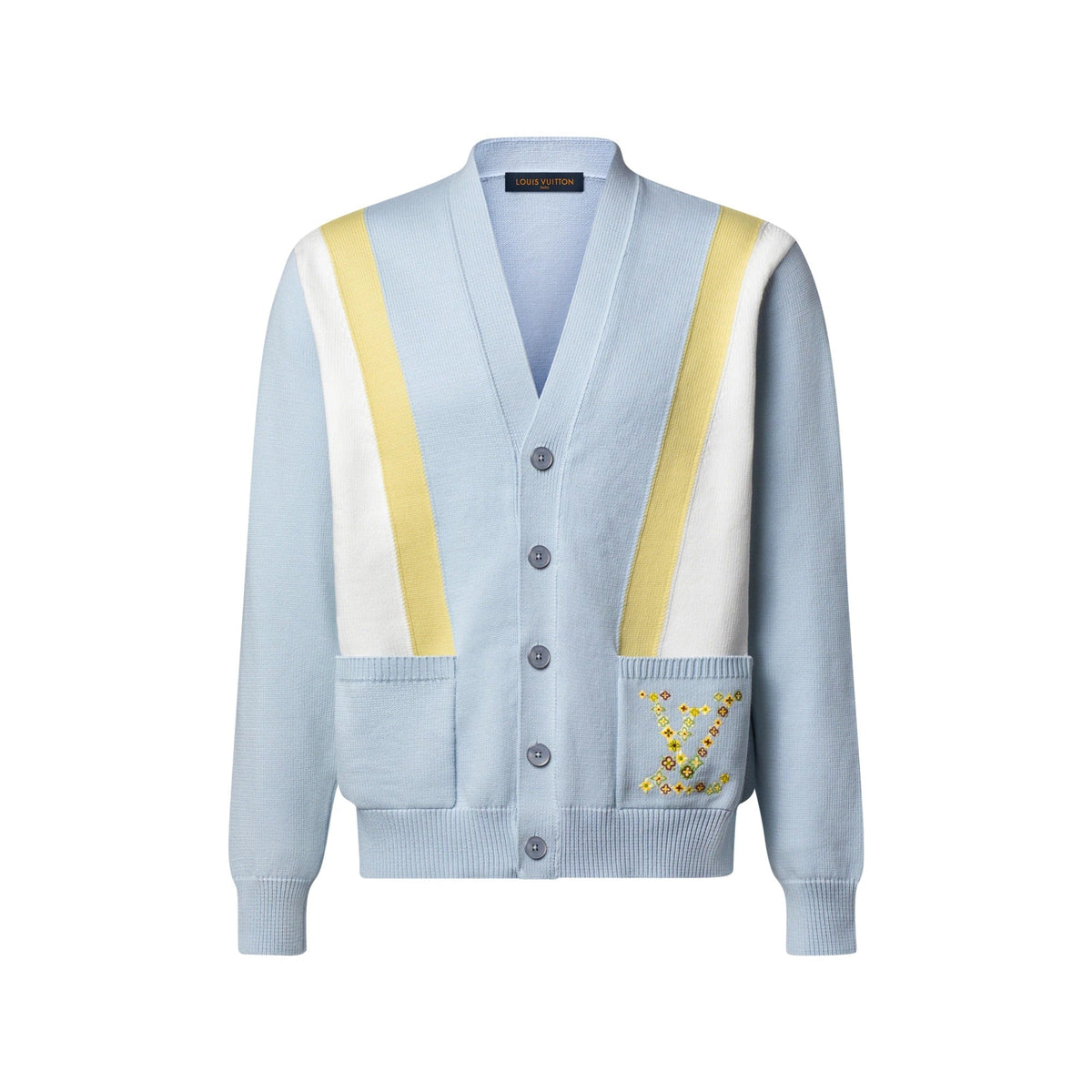 Embroidered Signature Jacquard Cardigan