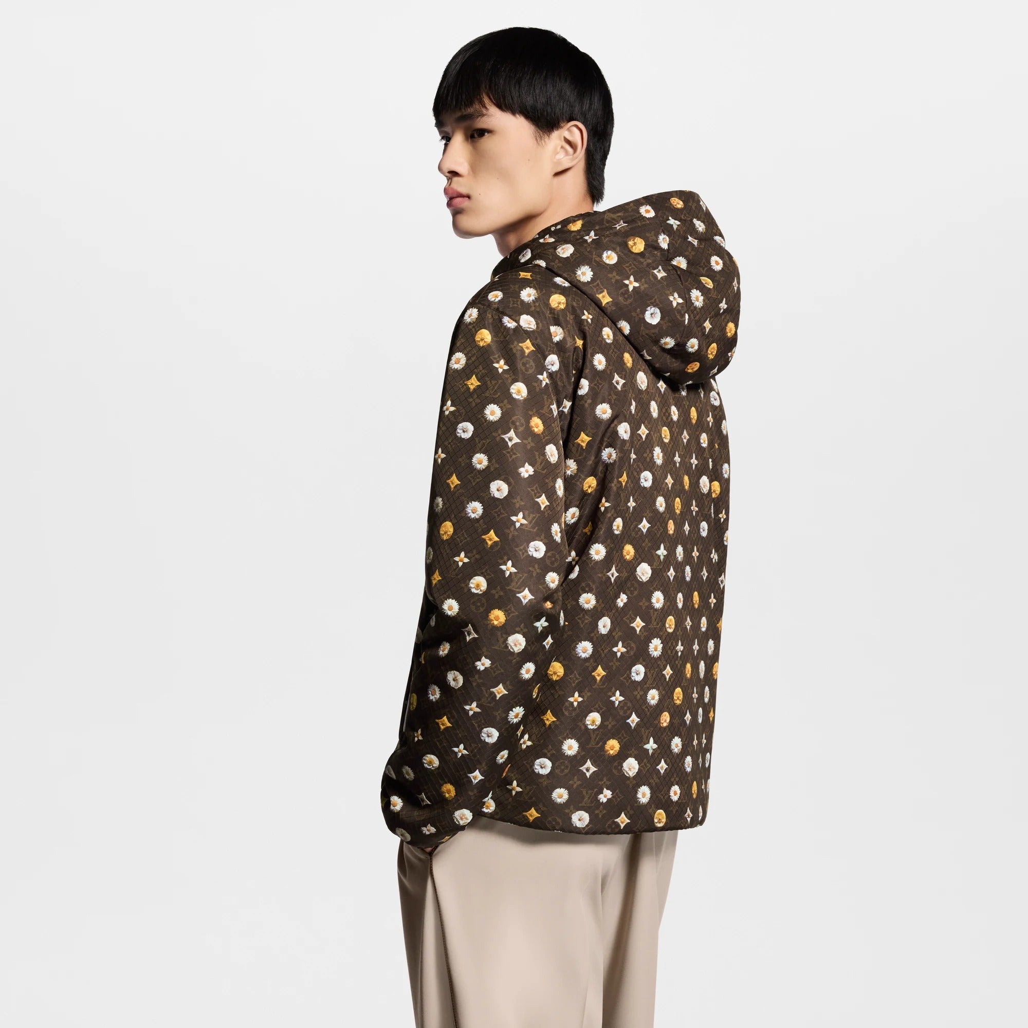 Monogram Printed Nylon Windbreaker