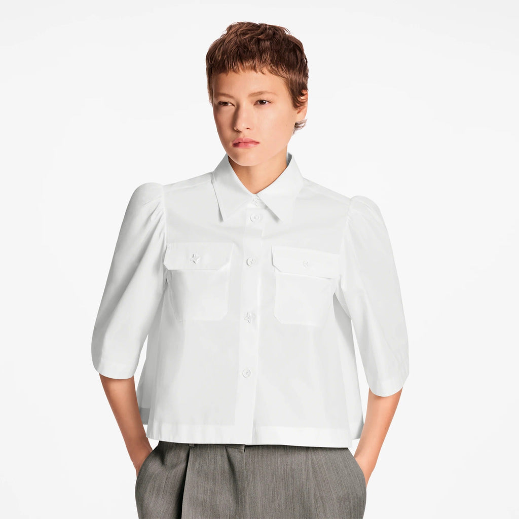 Cropped Flap Pocket Shirt