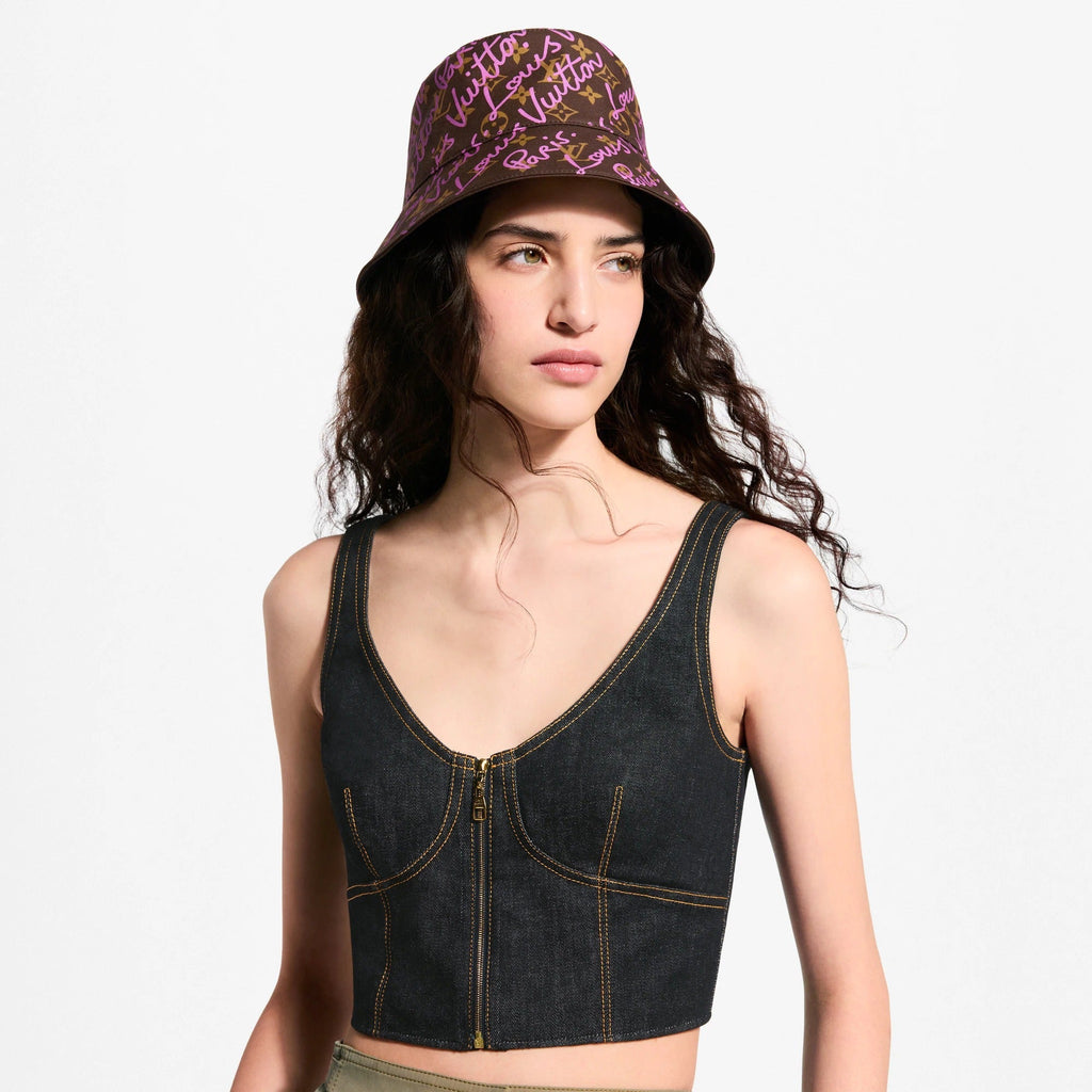 LV Script Bucket Hat