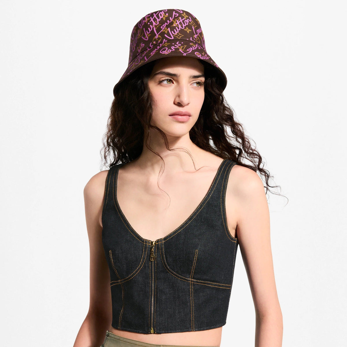 LV Script Bucket Hat