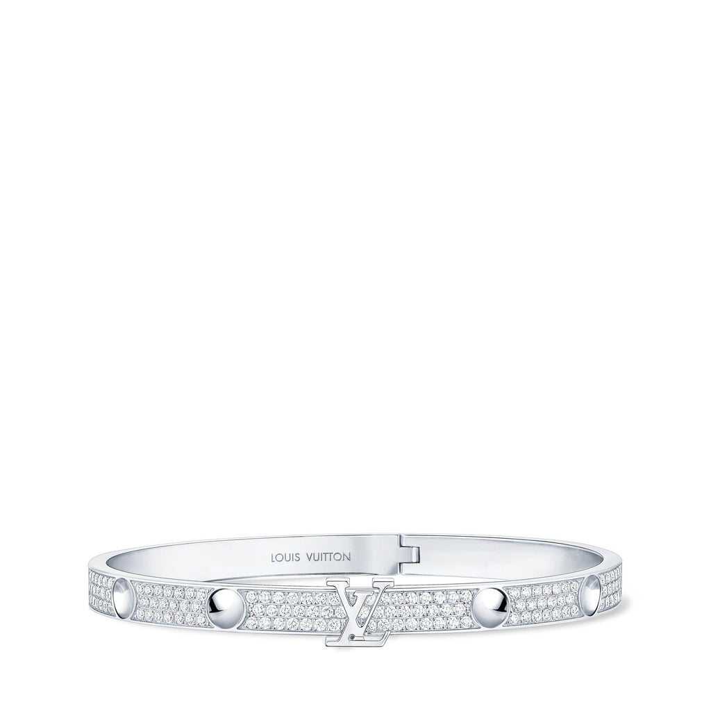 Empreinte Medium Bangle, White Gold and Diamonds