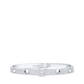 Empreinte Medium Bangle, White Gold and Diamonds