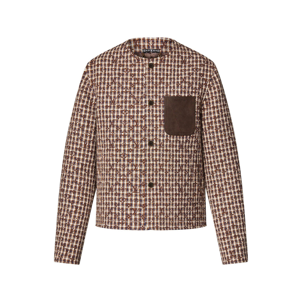 Monogram Chic Collarless Tweed Jacket