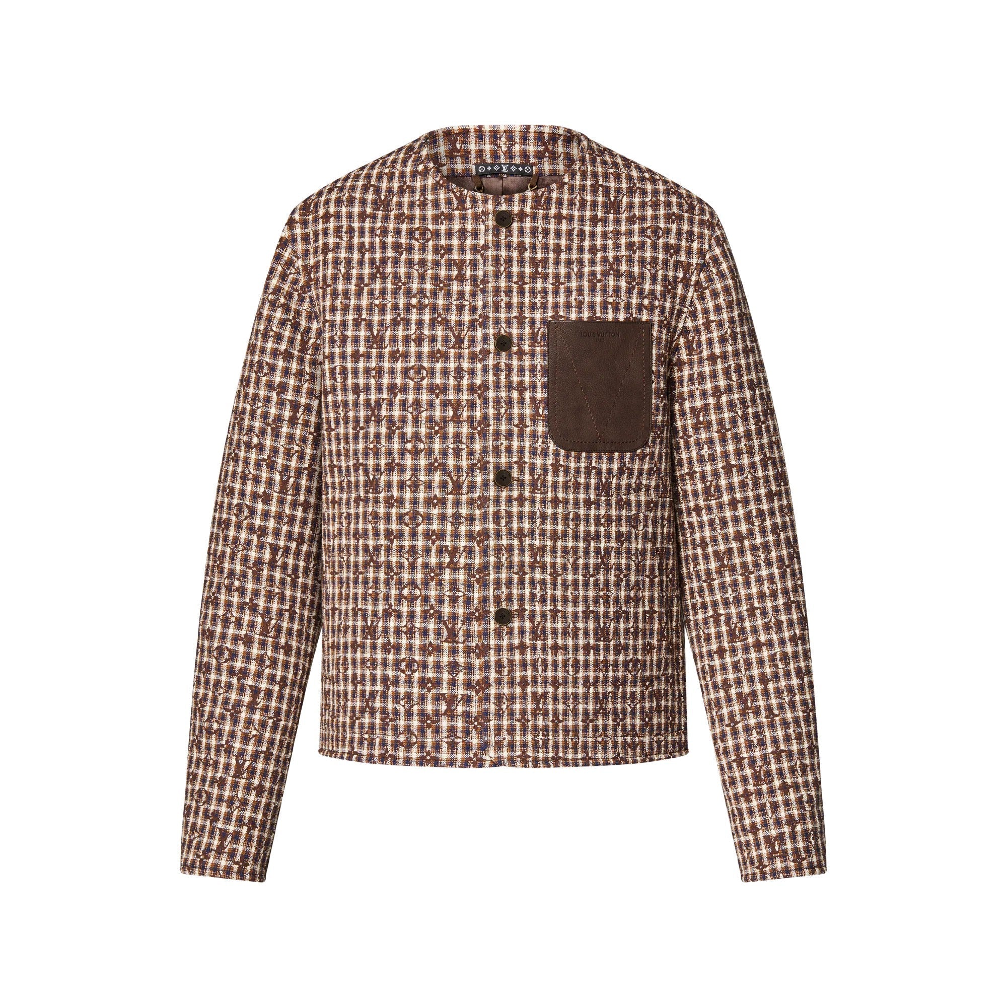 Monogram Chic Collarless Tweed Jacket