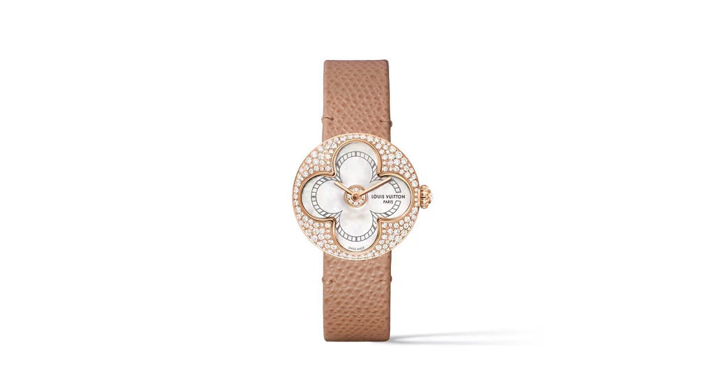 Color Blossom, Quartz, 26 MM, Rose Gold, White Mother-Of-Pearl and Diamonds