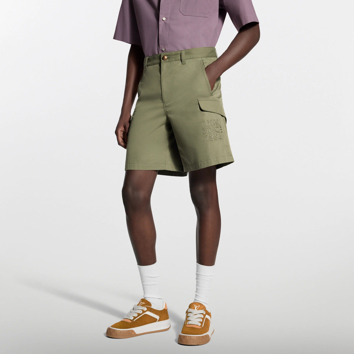 Technical Cotton Cargo Shorts