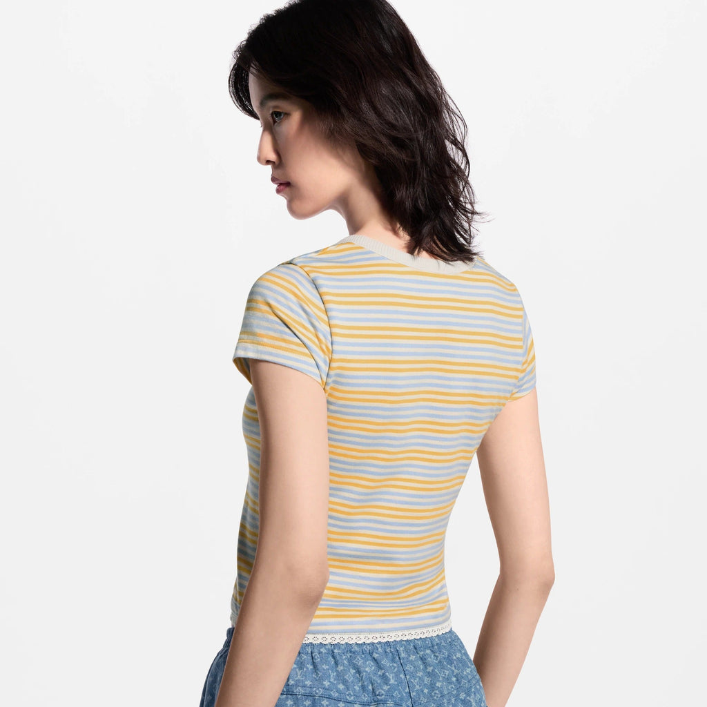 Striped Jersey Henley T-shirt