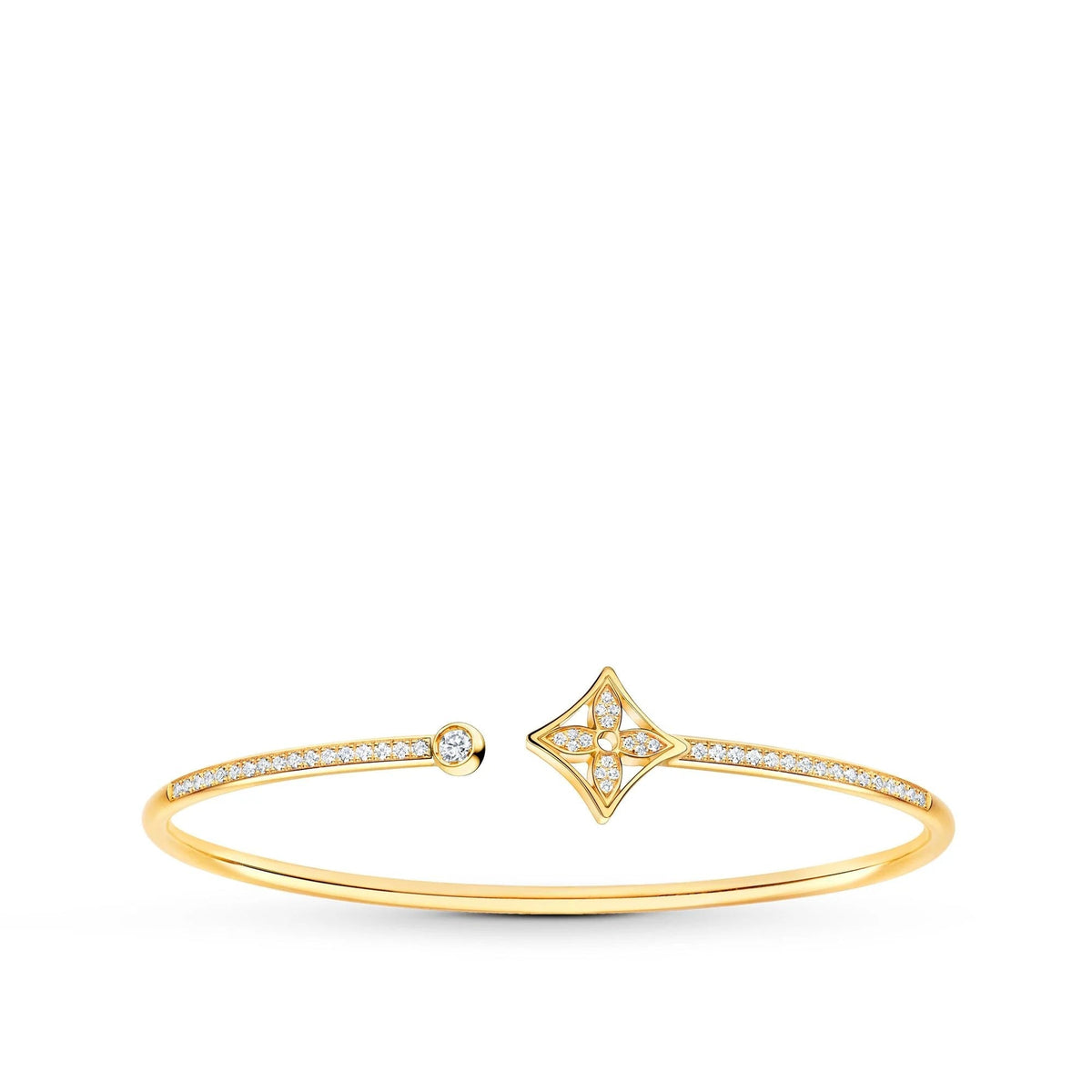 Idylle Blossom Twist Bracelet, Yellow Gold And Diamonds