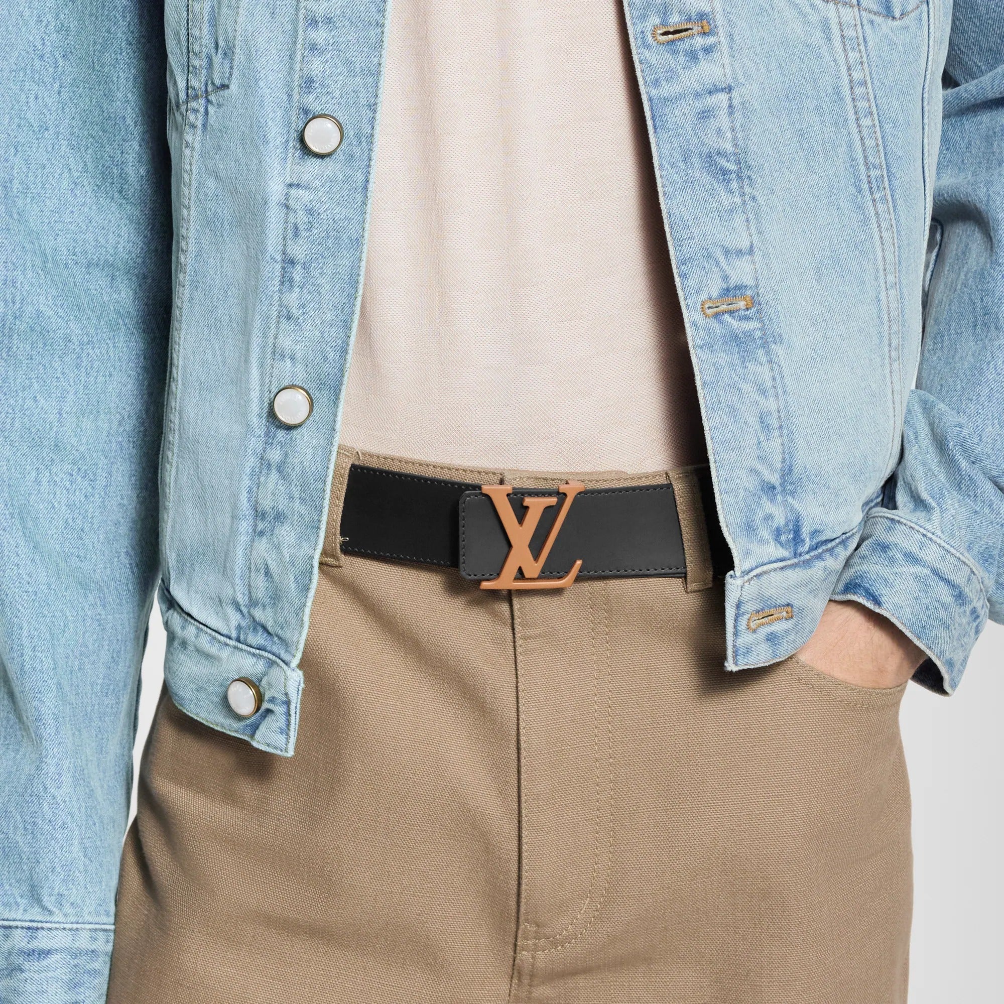 LV Initiales Taurillon Monogram 40mm Reversible Belt