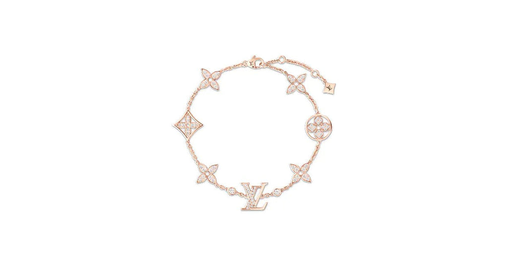 Idylle Blossom Multi-Motif Bracelet, Pink Gold and Diamonds