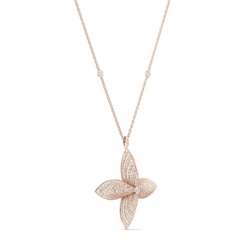 Idylle Blossom Pendant, Rose Gold and Diamonds
