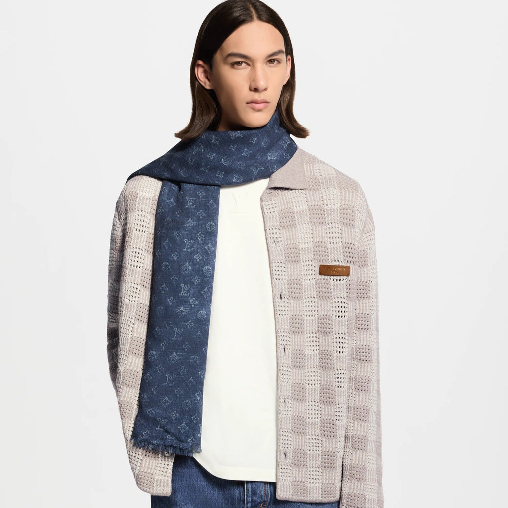 Washed Monogram Ghost Stole