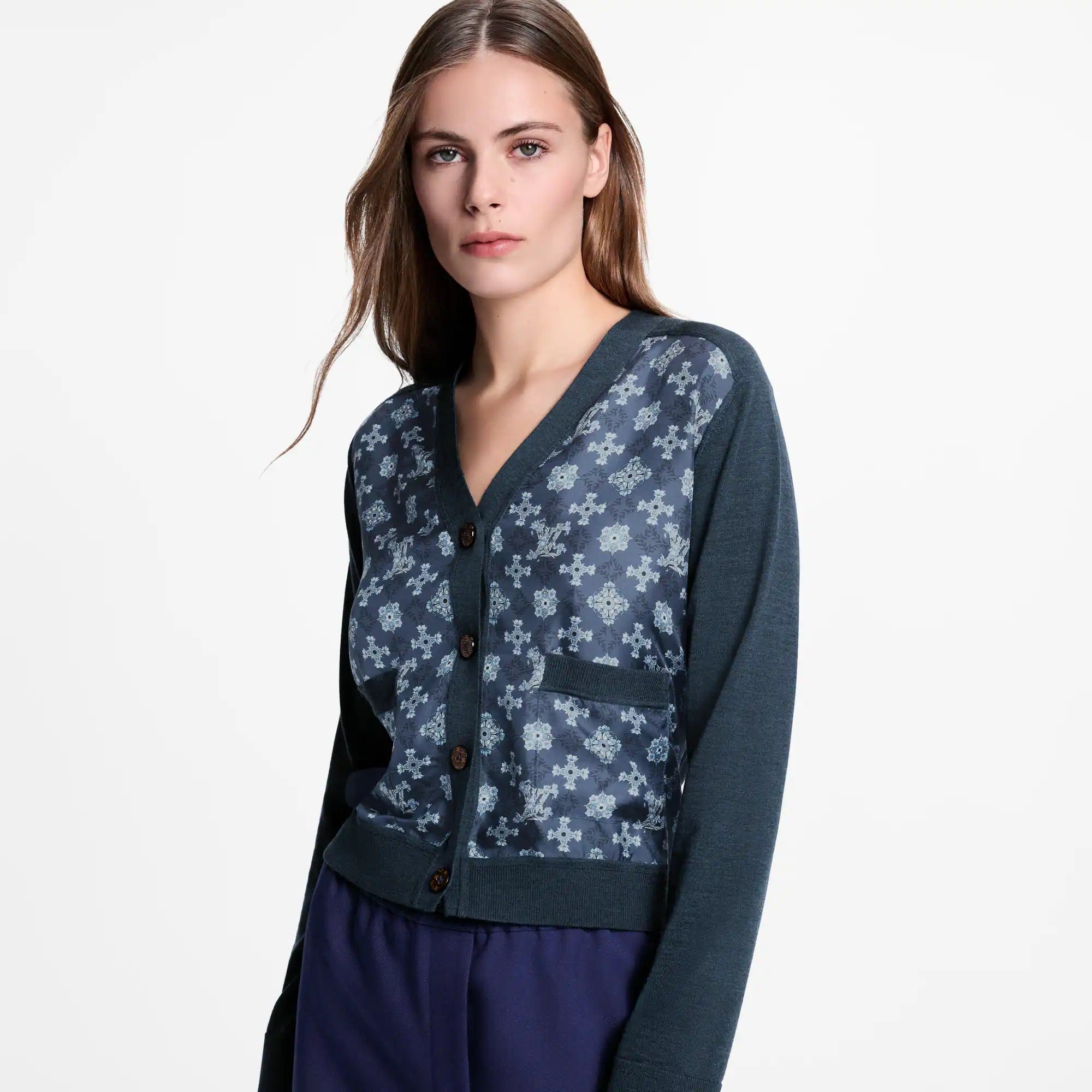 Nouveau Monogram Front Cardigan