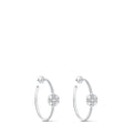 Idylle Blossom Hoops, White Gold And Diamonds