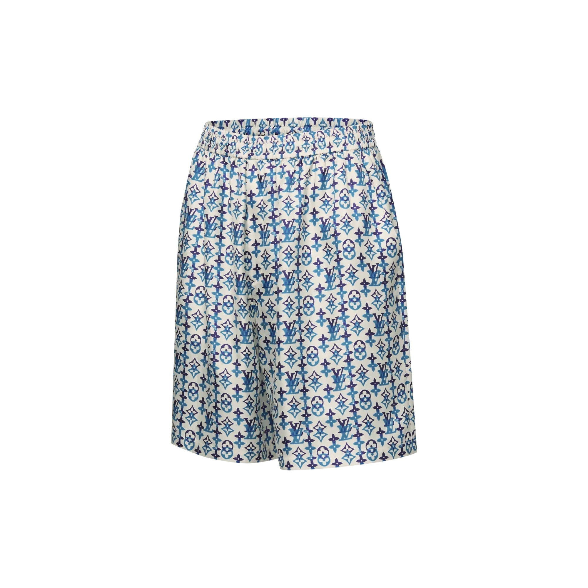 Monogram Printed Silk Shorts