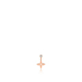 Idylle Blossom Ear Stud, Pink Gold And Diamond - Per Unit