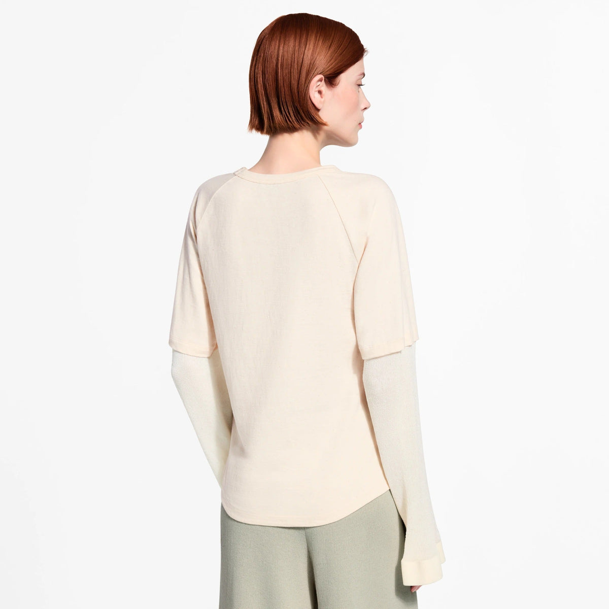 Layer-Effect Long-Sleeved T-Shirt