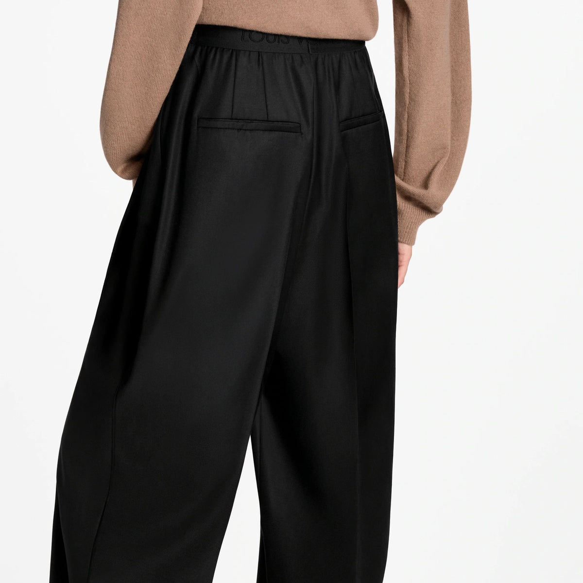 Tailored Wide-Leg Wool Pants