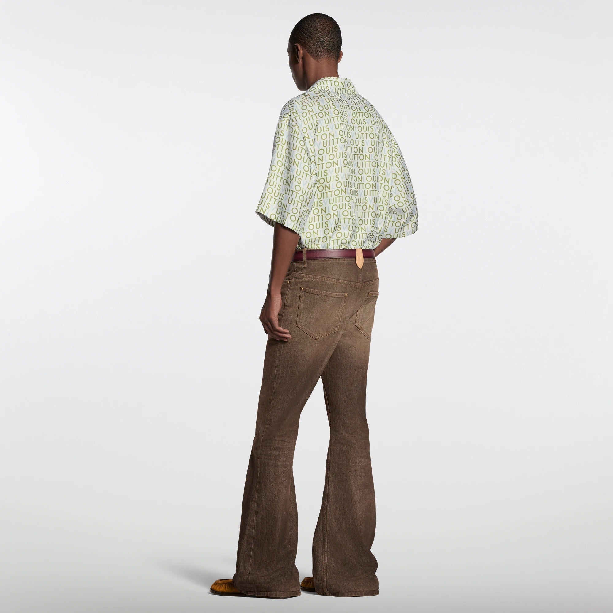 Short-Sleeved Printed Silk Shirt