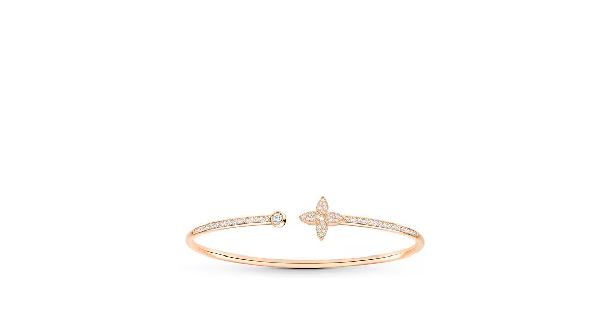 Idylle Blossom Twist Bracelet, Pink Gold And Diamonds