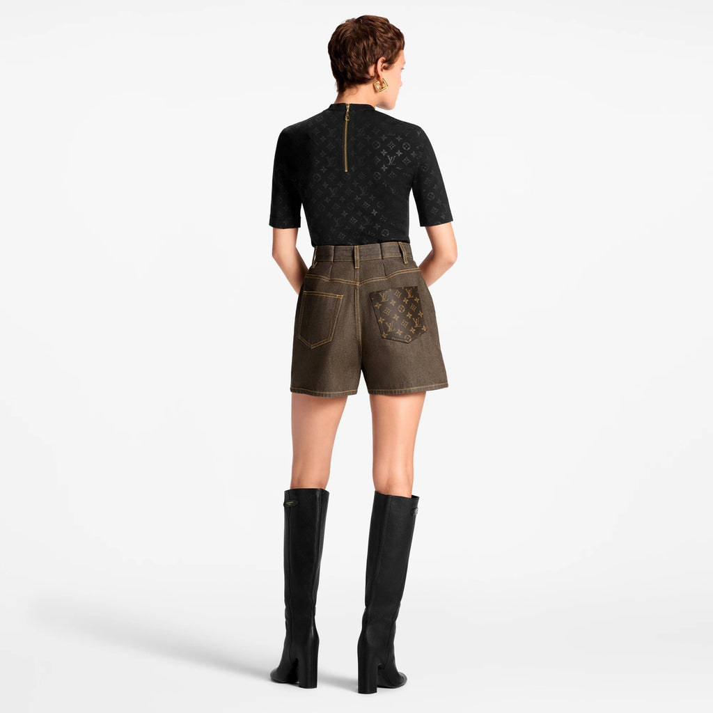 Speedy Patch Denim Shorts