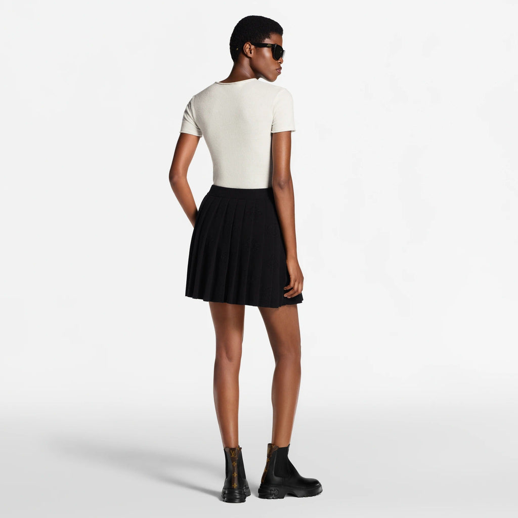 Pleated Mahina Knit Skirt