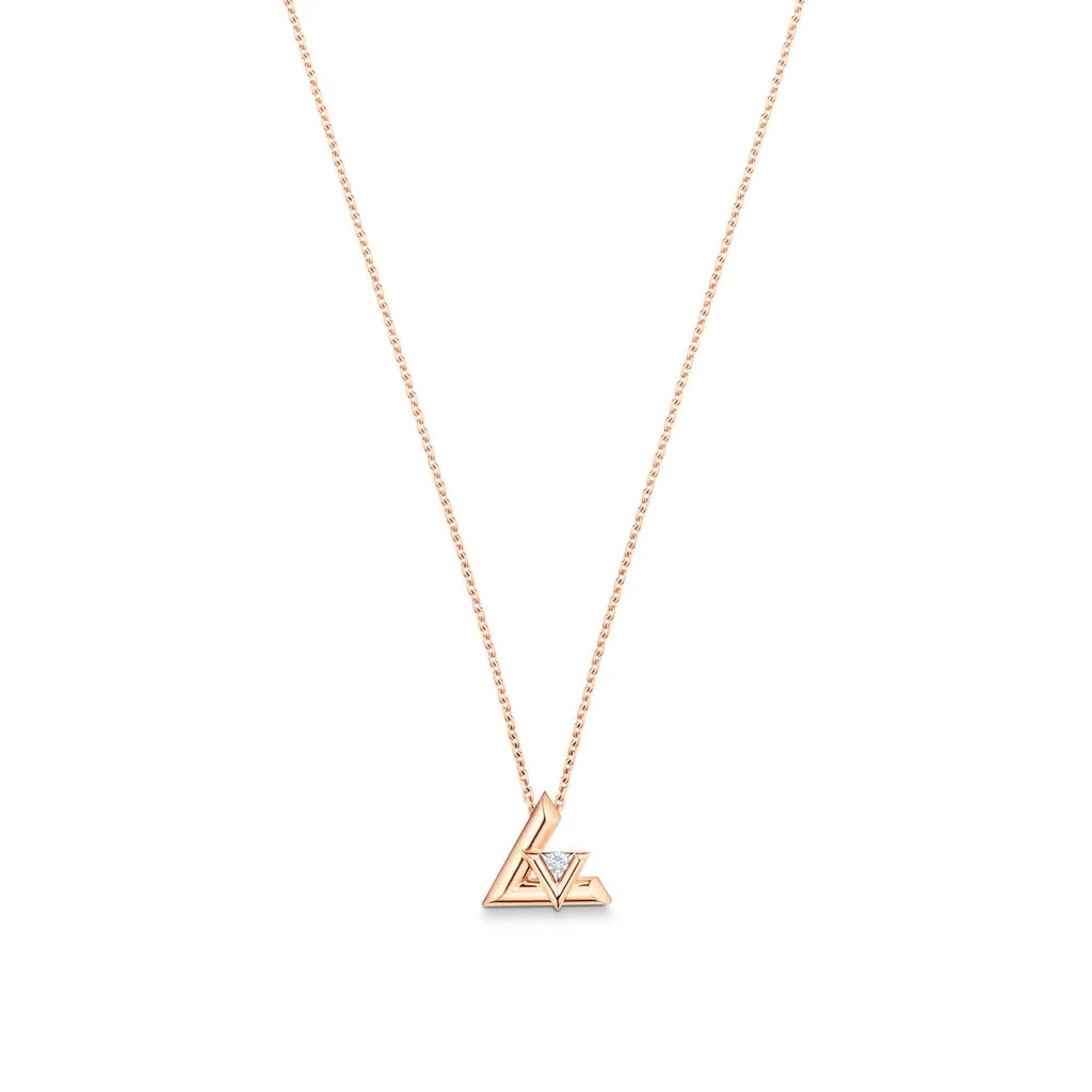 LV Volt One Small Pendant, Pink Gold And Diamond