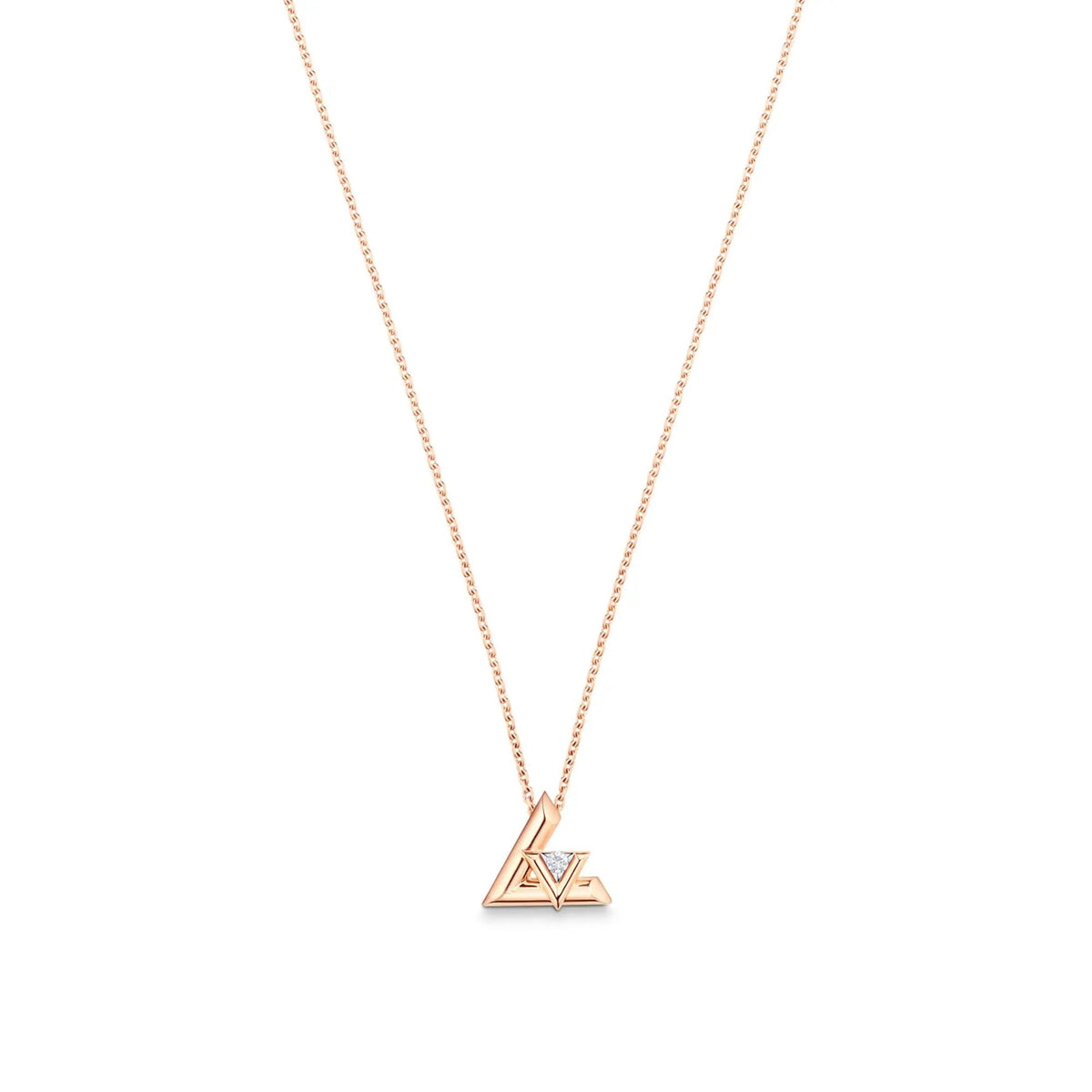 LV Volt One Small Pendant, Pink Gold And Diamond