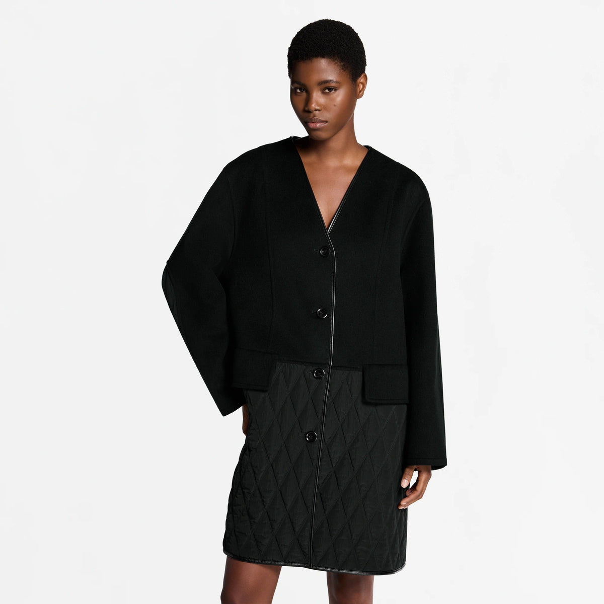 Quilt Accent Coat