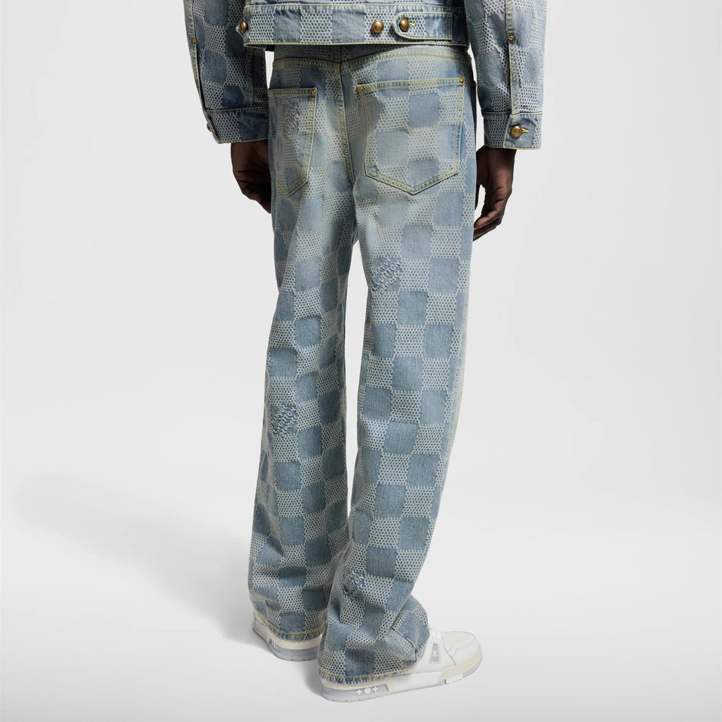 Damier Denim Skate Pants