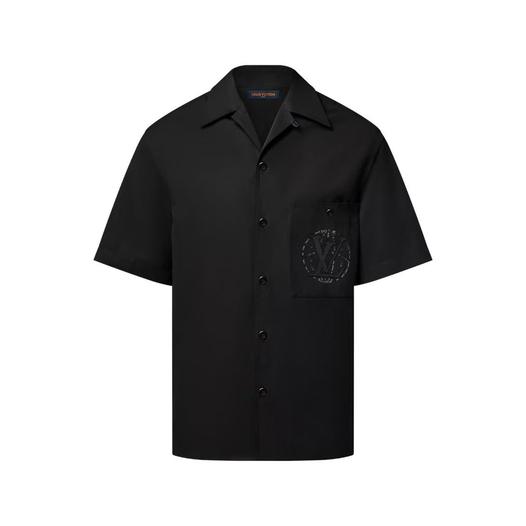 Embroidered Short-Sleeved Cotton Shirt