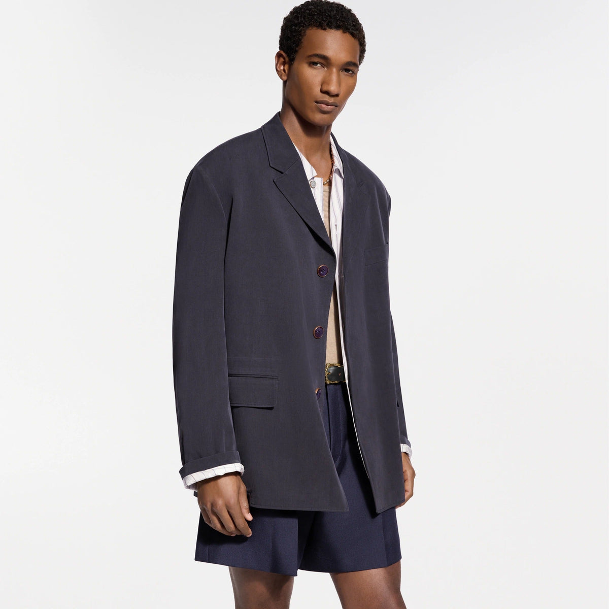 Light Unconstructed Wool Silk Jacket