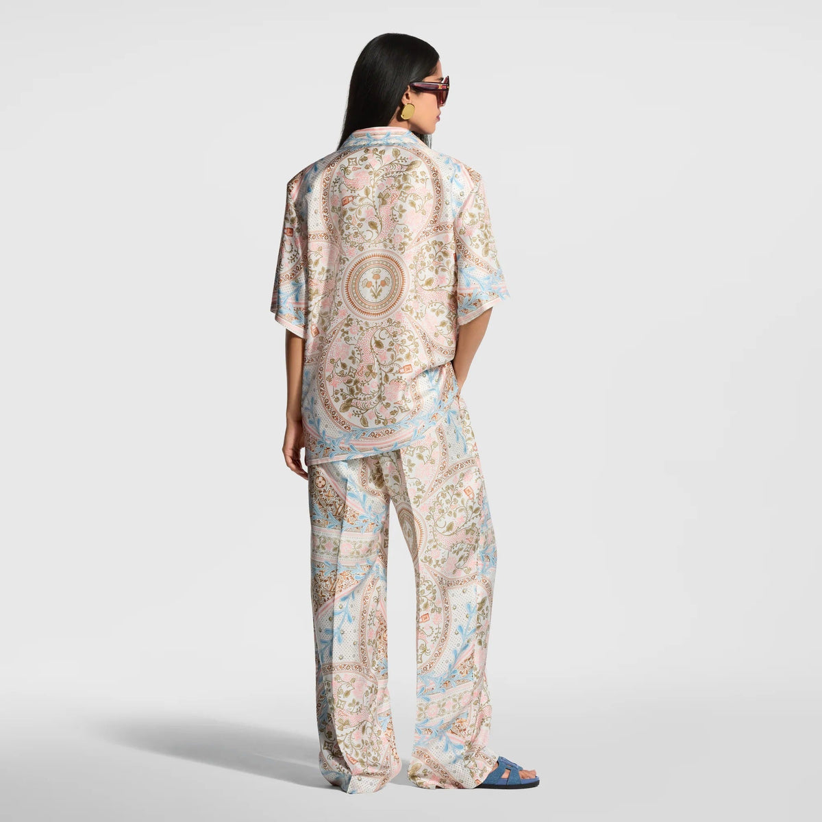 Flower Foulard Short-Sleeved Shirt
