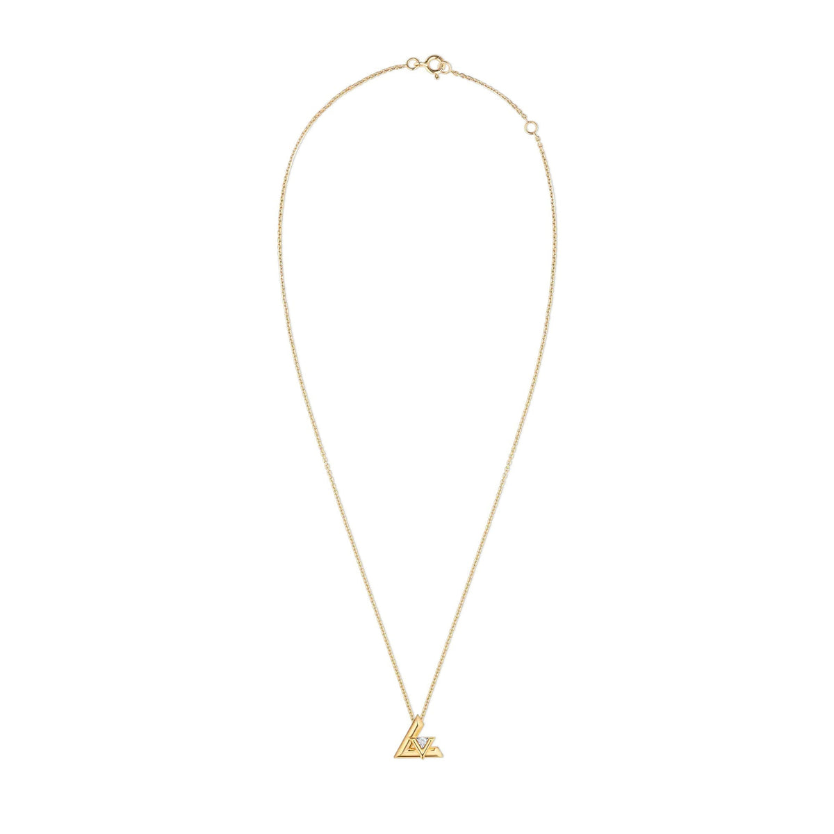 LV Volt One Small Pendant, Yellow Gold And Diamond