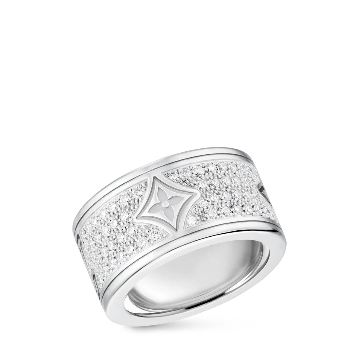 Les Gastons Vuitton Large Ring, White Gold and Diamonds