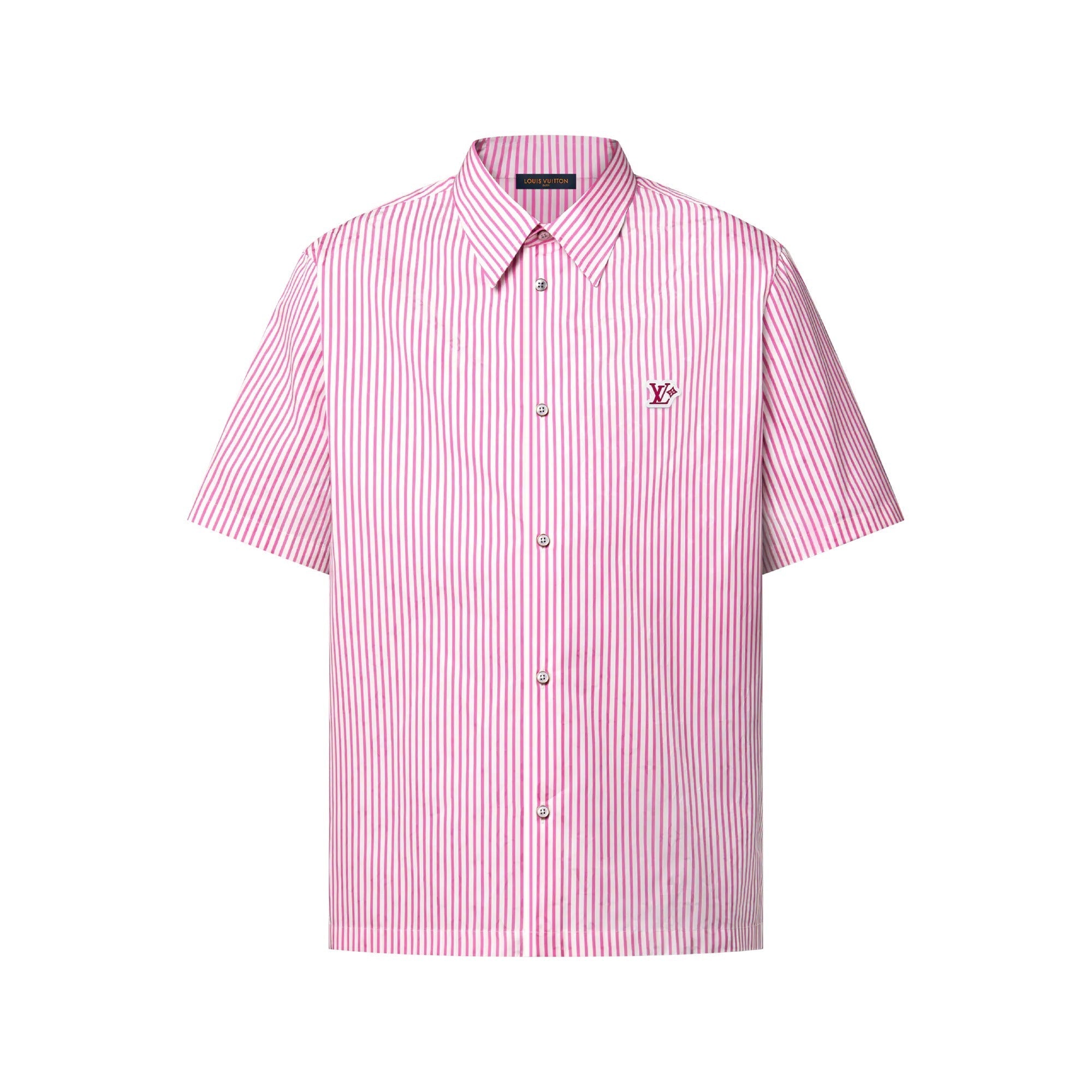 Monogram Striped Short-Sleeved Shirt