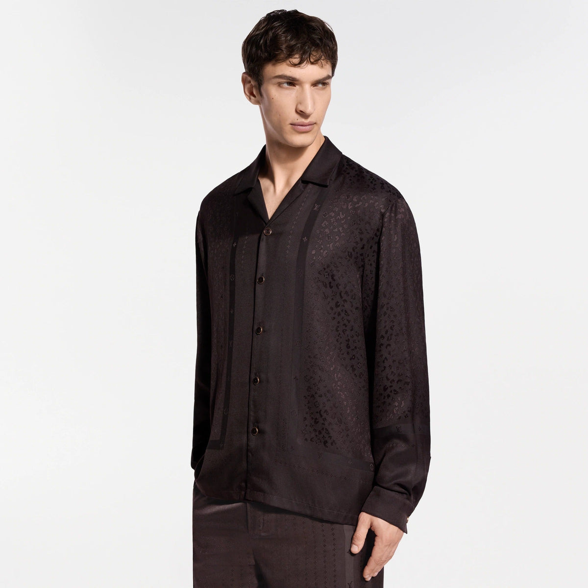 Scarf Silk Pajama Shirt