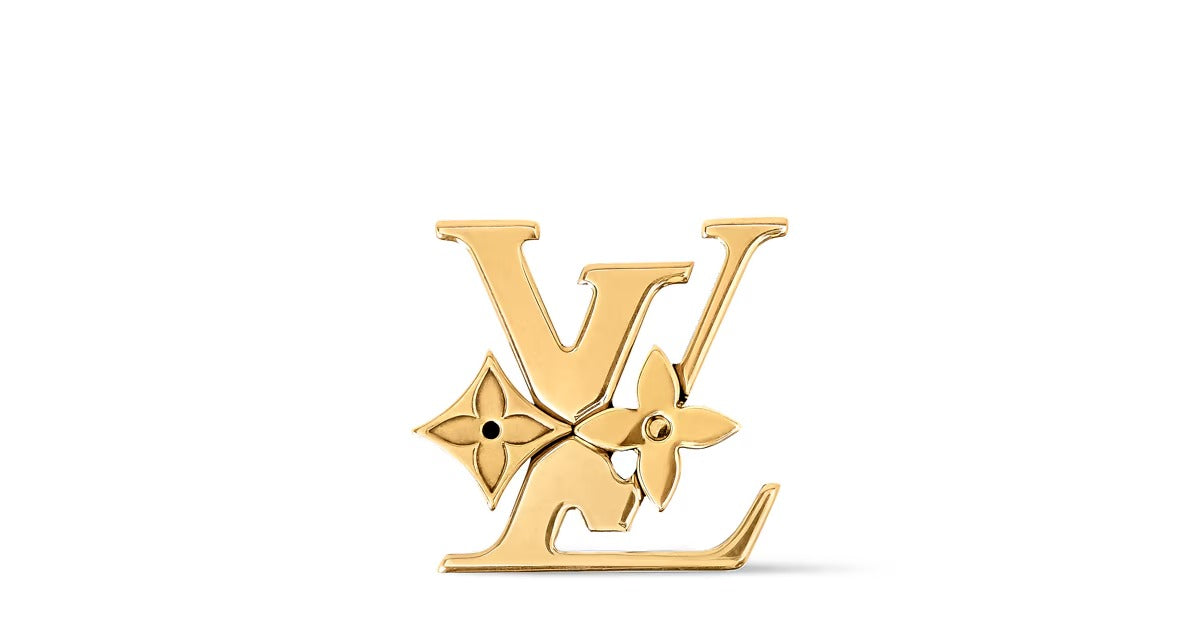 Monogram Row Brooch