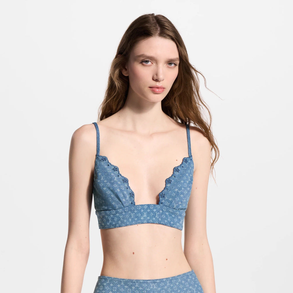Monogram Denim Bustier